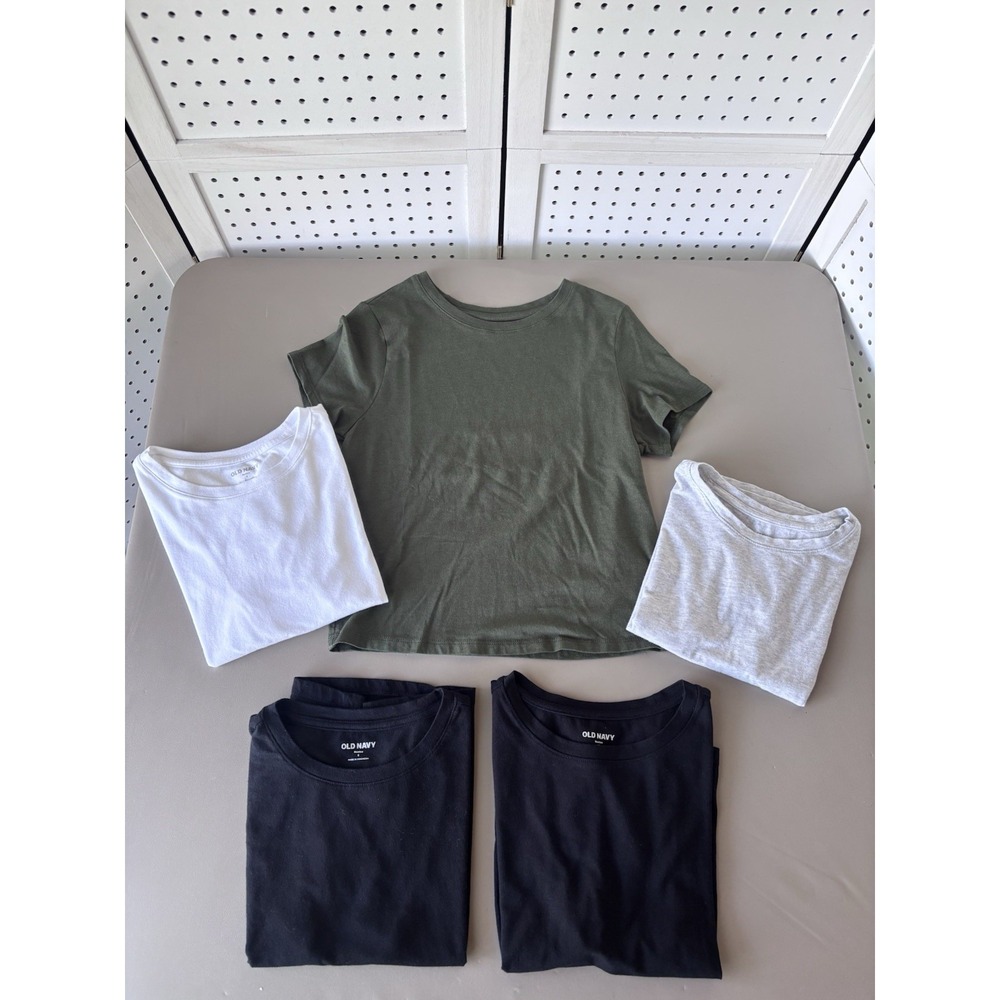 Lot/5 Old Navy Bestee Short SLV Tee Shirts Women's Sm (1med) Cotton Modal Crop